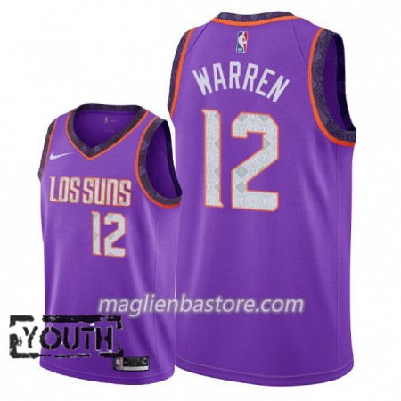 Maglia NBA Phoenix Suns T.J. Warren 12 2018-19 Nike City Edition Viola Swingman - Bambino